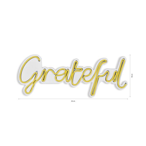 Wallity Ukrasna plastična LED rasvjeta, Grateful - Yellow slika 8