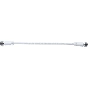 Axing antene, SAT priključni kabel [1x F-muški konektor - 1x F-muški konektor] 20.00 cm 85 dB  bijela