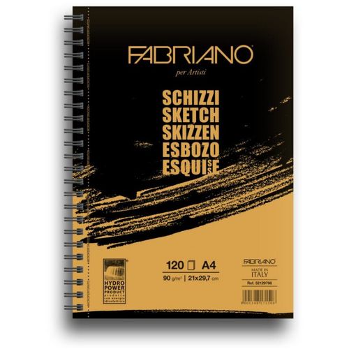 Blok FABRIANO Schizzi A4 90G 120L Per. Spiralni Long Side 52129766 slika 1