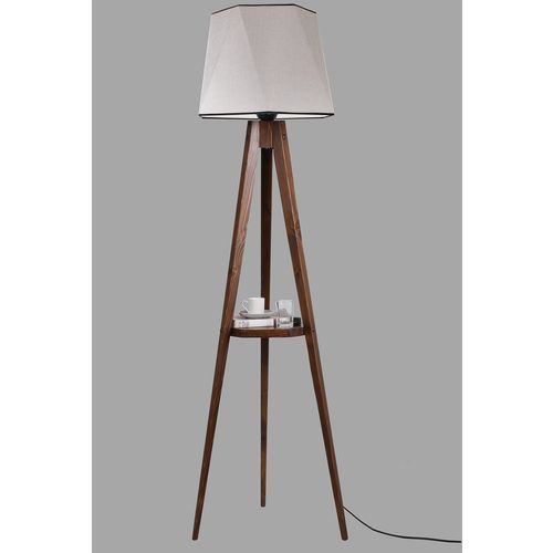 Sehbalı tripod lambader ceviz altıgen açık hasır gri abajurlu Grey
Brown Floor Lamp slika 1