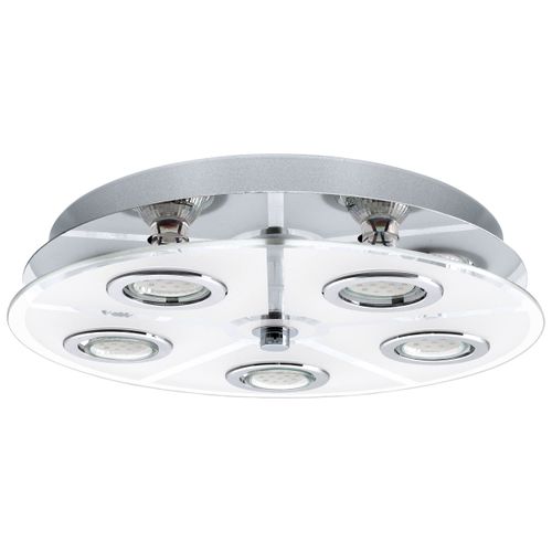 Eglo Cabo plafonjera/5, led, gu10, 5x3 w, krom/saten  slika 1