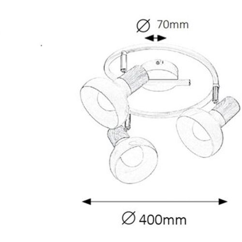 Rabalux Holly spot E14 3x40W,bela Spot rasveta slika 3
