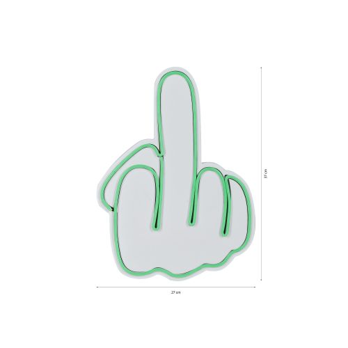 Wallity Ukrasna plastična LED rasvjeta, Middle Finger - Green slika 9