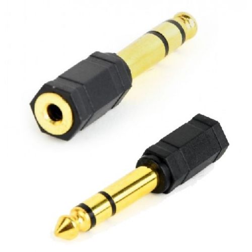 A-6.35M-3.5F Gembird 6.35mm stereo plug to 3.5mm stereo socket CAGP23930BK slika 3