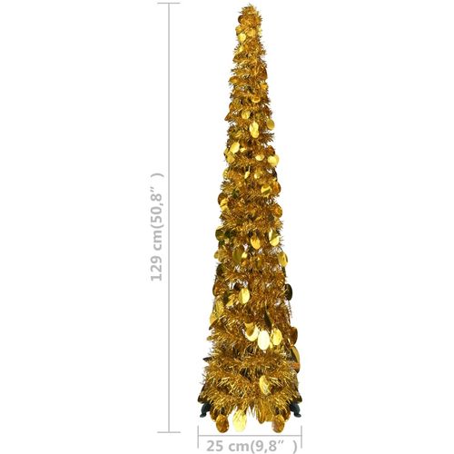 Prigodno umjetno božićno drvce zlatno 120 cm PET slika 5