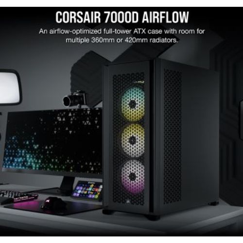 CORSAIR 7000D AIRFLOW FullTower ATX PC Case Black slika 2