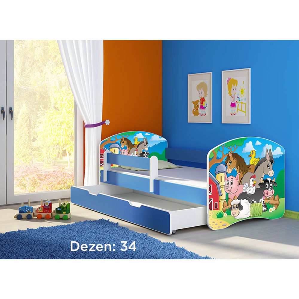 ACMA Dječiji krevet Acma II sa ladicom Blue - 180x80cm - Dezen 34 slika 2