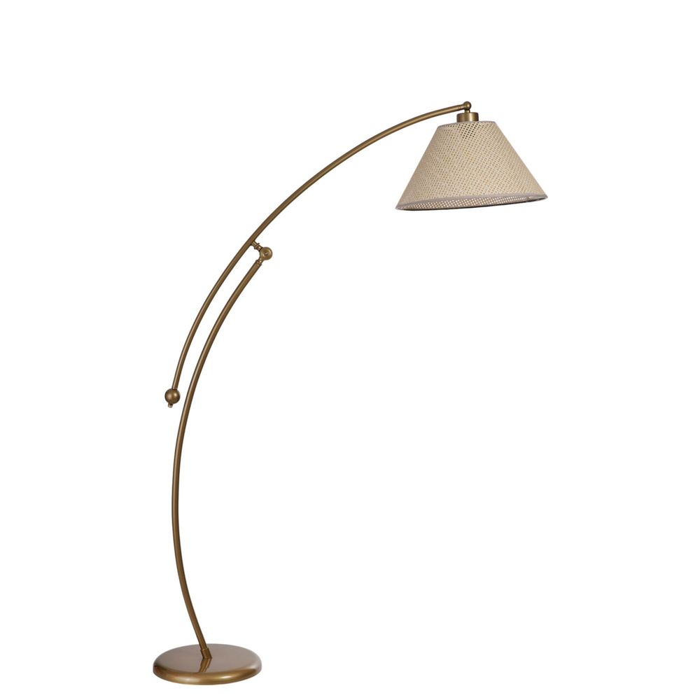 Opviq Podna lampa 651, bež, zlatna slika 2