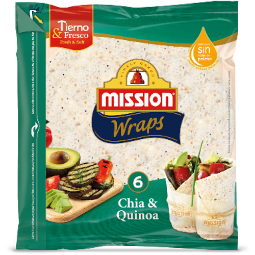 Mission tortilja wraps chia&quinoa 25cm 6kom 370g slika 1