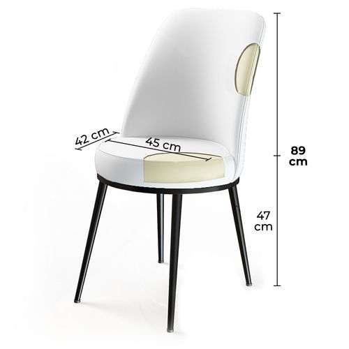 Dexa - Cappuccino, White Cappuccino
White Chair Set (4 Pieces) slika 2