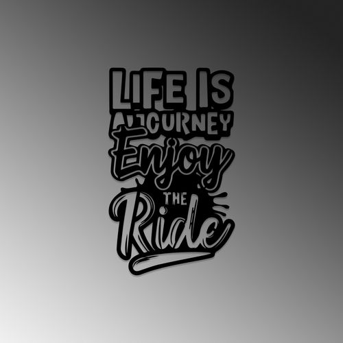 Wallity Metalna zidna dekoracija, Lıfe Is A Journey Enjoy The Ride slika 4