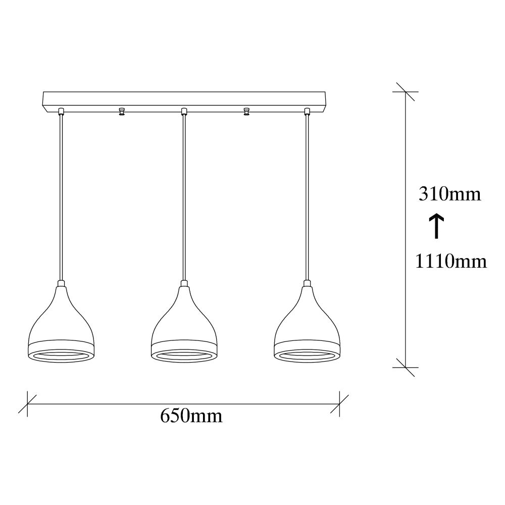 Yıldo - 7041 Crni Kovan Chandelier slika 5