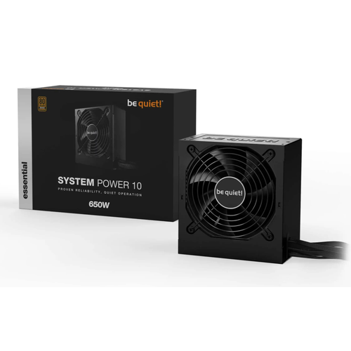 be quiet! BN328 SYSTEM POWER 10 650W, 80 PLUS Bronze efficiency (up to 88.5%), Temperature-controlled 120mm quality fan reduces system noise slika 1