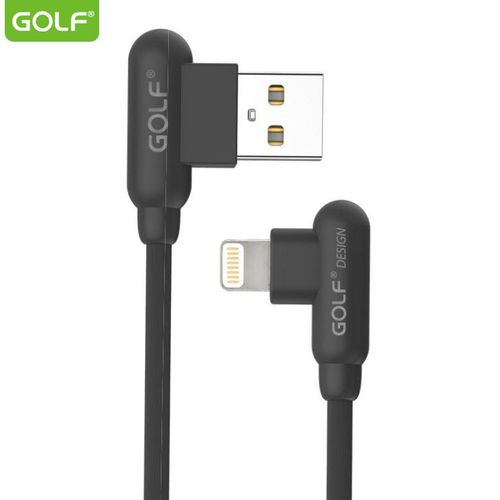 USB kabl za iphone 1m 90° GOLF GC-45I crni slika 1