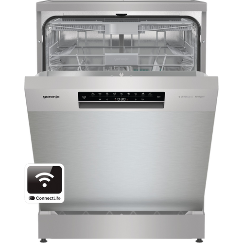 Gorenje GS673C60X Mašina za pranje sudova, 16 kompleta,  Inverter PowerDrive, WiFi, TotalDry, Širina 59.9 cm, Srebrna boja slika 1