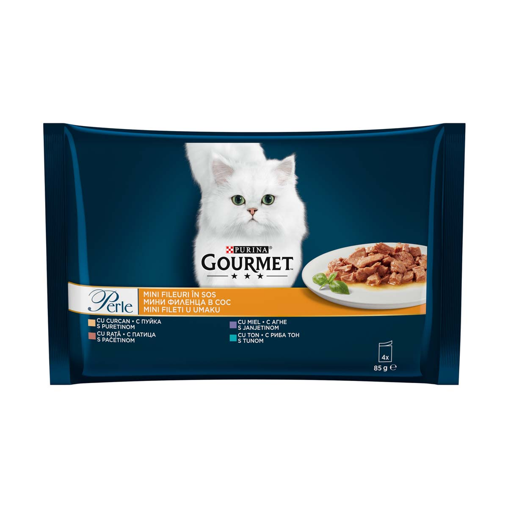Gourmet Perle mokra hrana za mačke Ćuretina Tuna Jagnjetina 4x85g slika 1