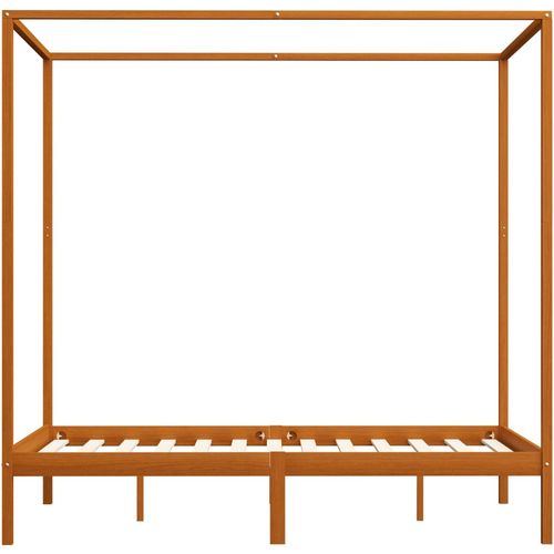 Okvir za krevet s baldahinom od borovine boja meda 140 x 200 cm slika 34