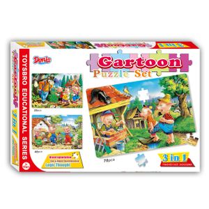 Puzzle / Slagalica set Vuk i tri praseta 3/1-153 kom