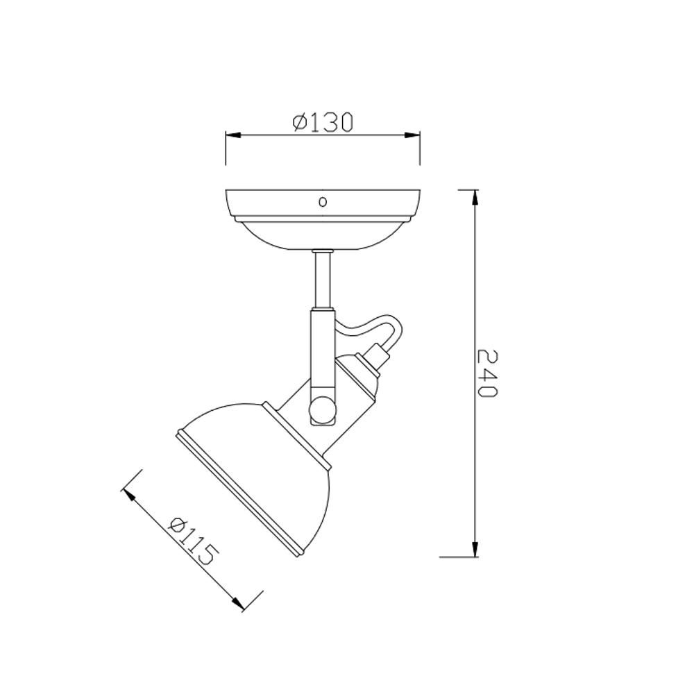 Zidna lampa GINA spot /1 nikel mat slika 2