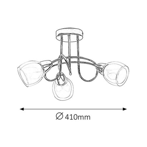 Rabalux Dave plafonska lampa E14 3x40W Moderna rasveta slika 2