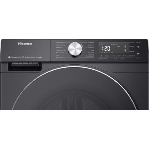 Hisense WD5S1045BB Mašina za pranje i sušenje veša 10.5/6 kg, 1400 rpm, ConnectLife, AutoDosing, Crna slika 4