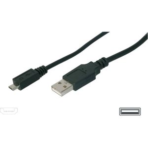 Digitus USB kabel USB 2.0 USB-A utikač, USB-Micro-B utikač 1.00 m crna  AK-300110-010-S
