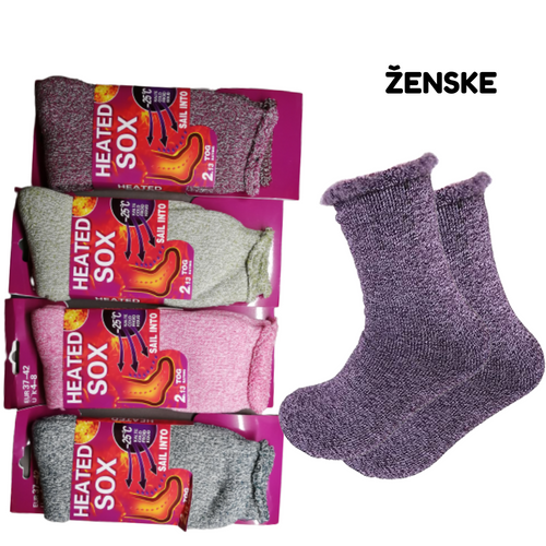 Heated sox, termo muške ili ženske čarape - 4 para slika 1