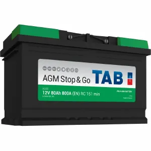 TAB AGM Stop & Go Akumulator 12V, 80Ah, D 