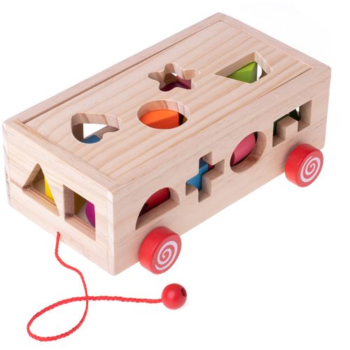 Montessori drvena edukativna igračka spajanja oblika slika 5