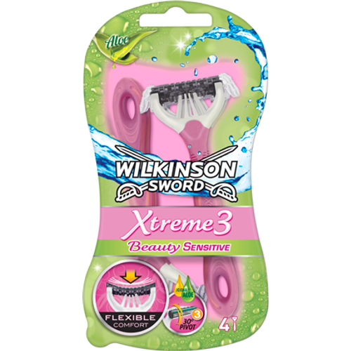 Wilkinson xtreme 3 beauty sensitive ženski  jednokratni brijači 3+1 slika 1