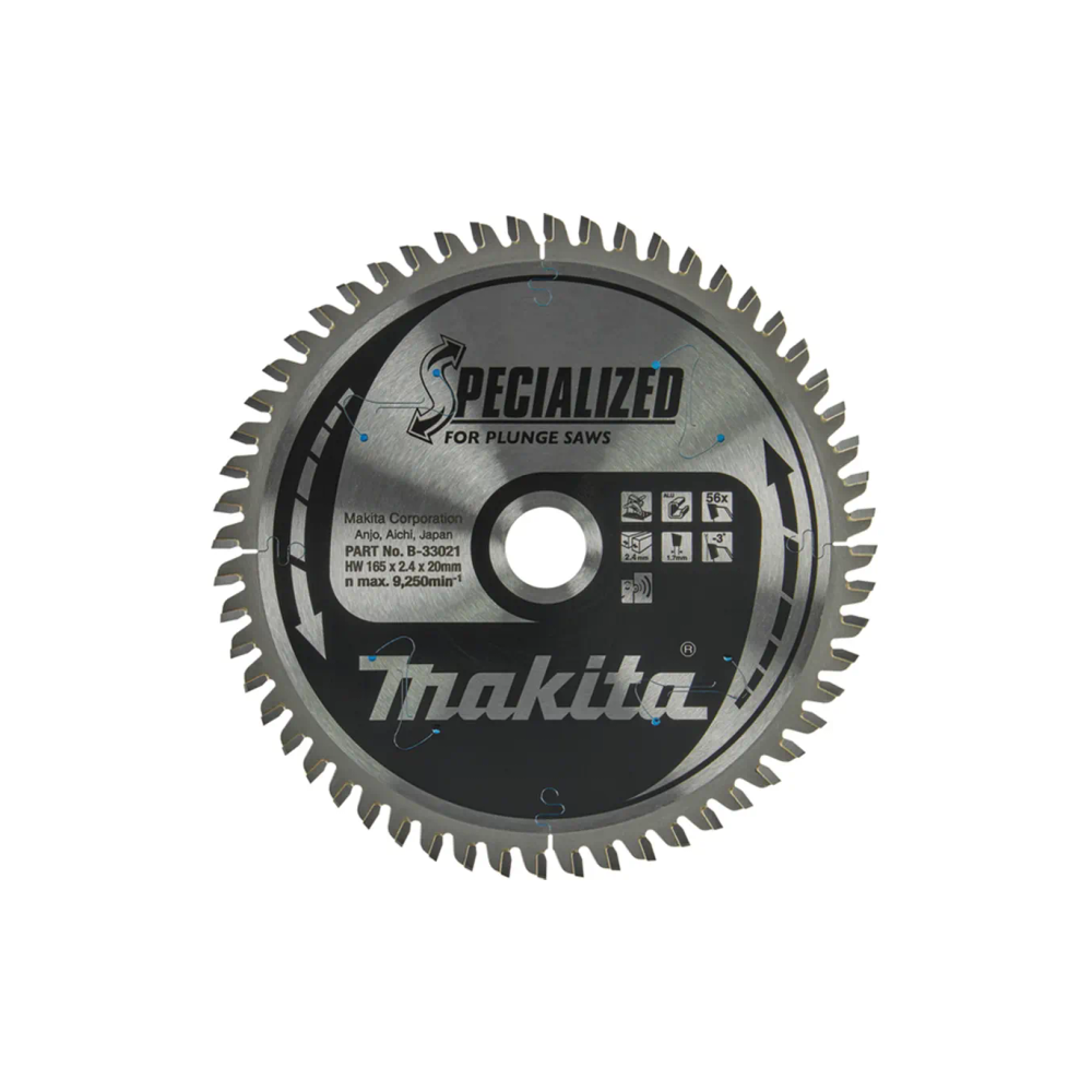 Makita - TCT Specijalizovana oštrica kružne pile za aluminijum 165 mm, 165x20x1,7 mm 56Z B-33021 slika 1