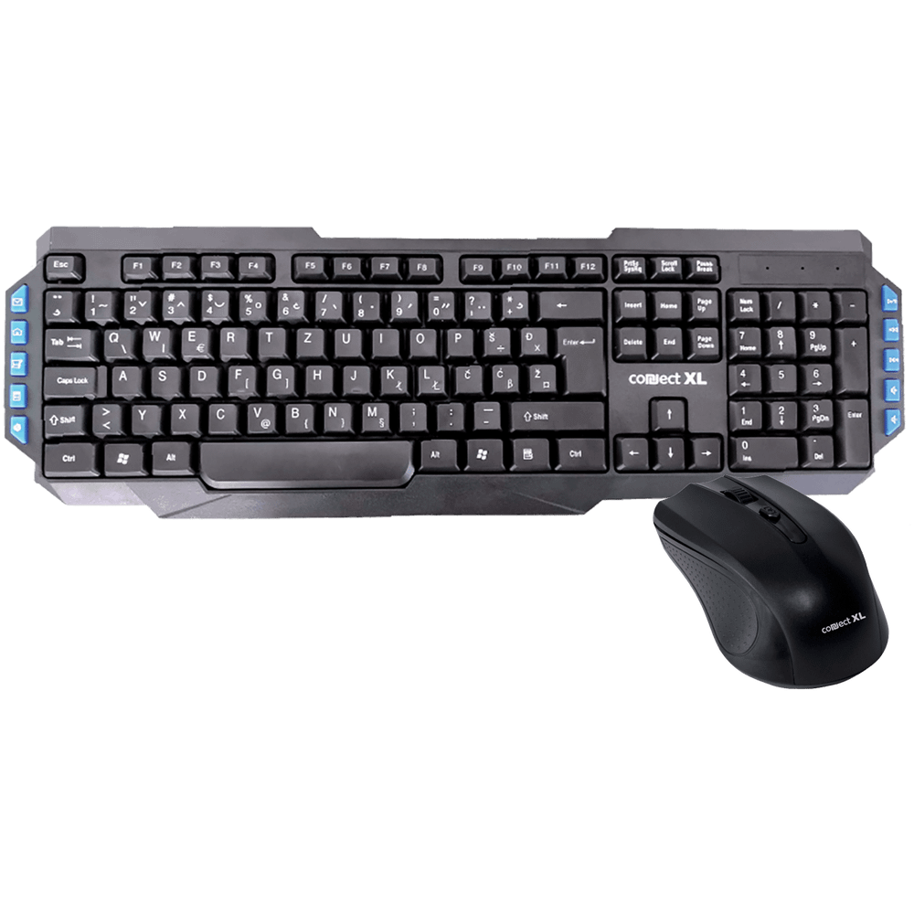 Connect XL Tastatura + miš, bežični set, 2.4GHz - CXL-KMW200 slika 1