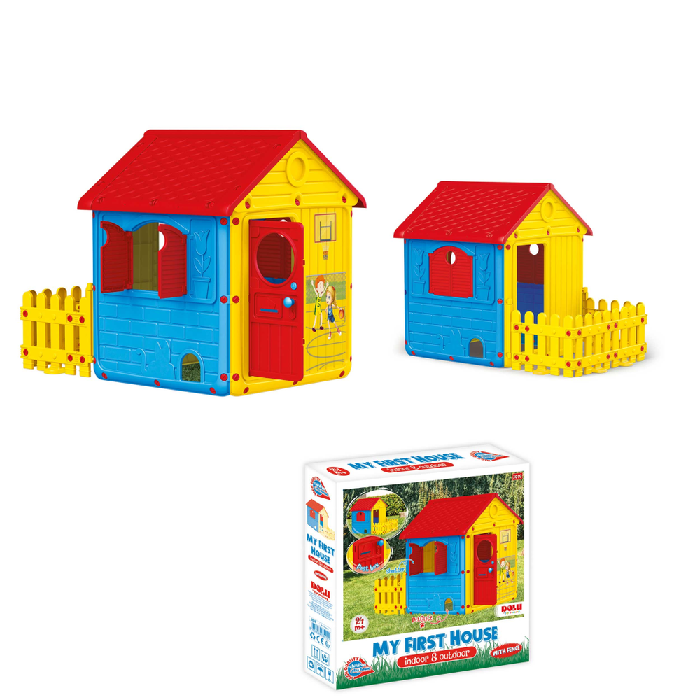 Dolu Kućica za djecu sa ogradom My First House 3019 - 132x104x104 cm slika 4