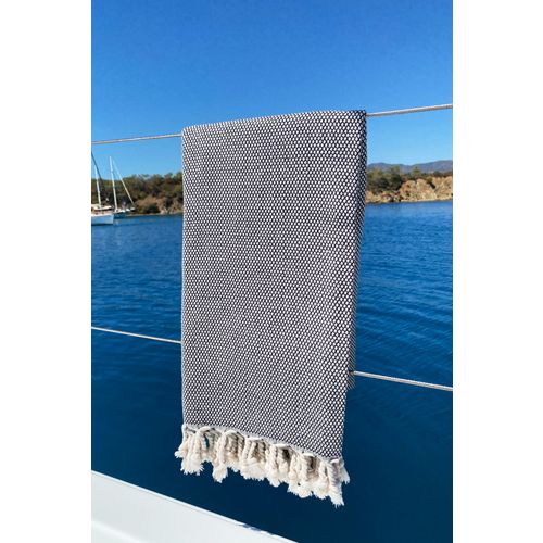 L'essential Maison Likya - Crno-Bela Fouta (Peškir za plažu) slika 1