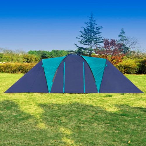 Šator za kampiranje od tkanine za 9 osoba tamnoplavi/plavi slika 15