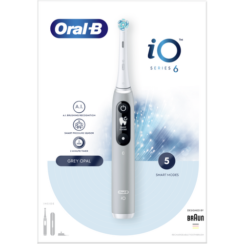 Oral-B Power iO6 Gray Opal Električna četkica za zube, Siva slika 2