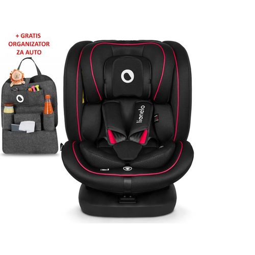 Lionelo i-Size autosjedalica Bastiaan, ISOFIX-360, 40-150cm, crven + ORGANIZATOR slika 1