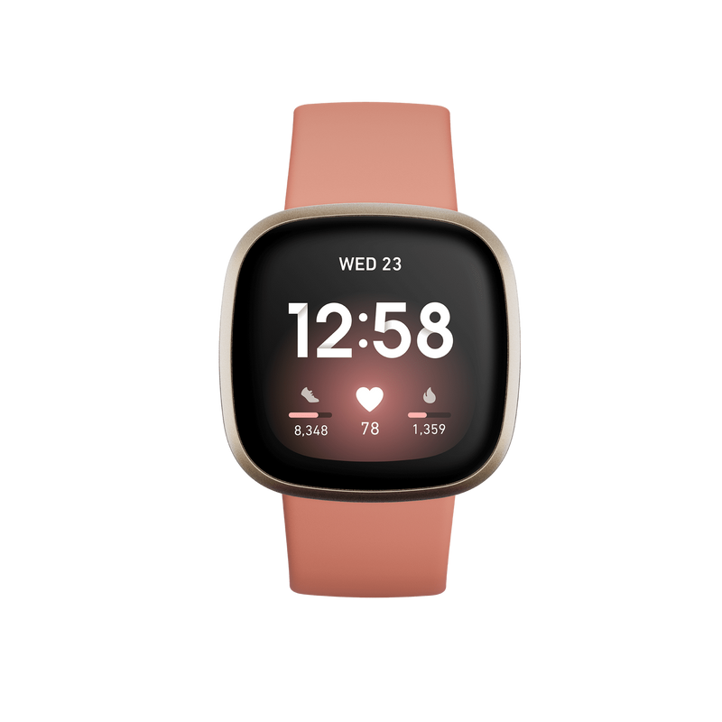 Fitbit Fitbit Versa 3, Pink Clay/Soft Gold image