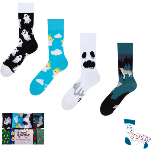 Socks & Friends Set Čarapa 4/1 White and Blue Sensation slika 1