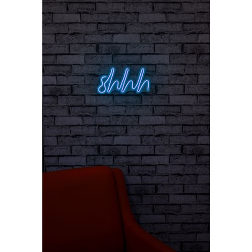 Wallity Ukrasna plastična LED rasvjeta, Shhh - Blue slika 12