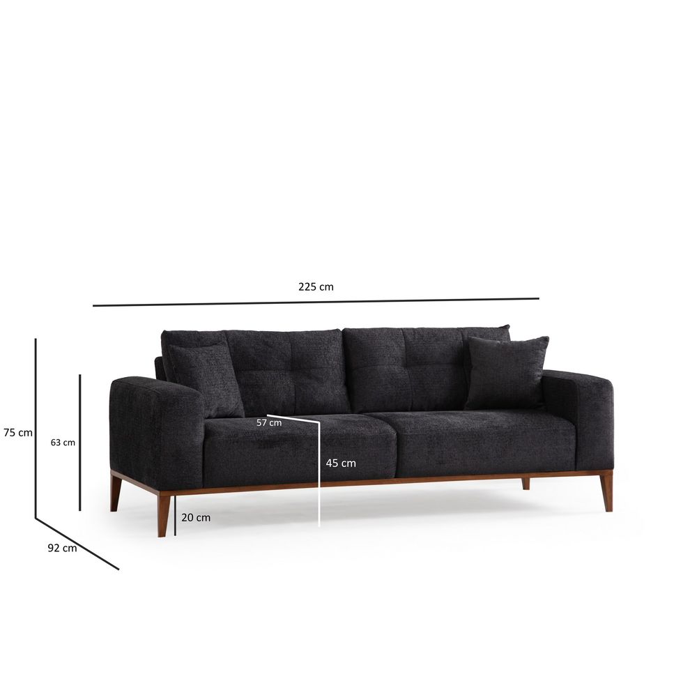 Sinor 3-Sjedalni Sofa na Razvlačenje - Antracit slika 9