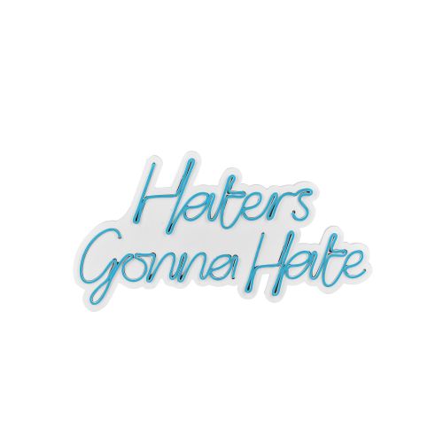 Wallity Ukrasna plastična LED rasvjeta, Haters Gonna Hate - Blue slika 6