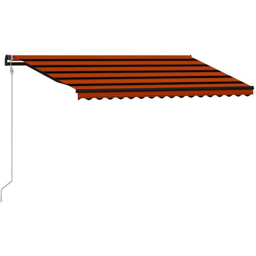 Tenda na uvlačenje s LED svjetlom 450 x 300 cm narančasto-smeđa slika 11