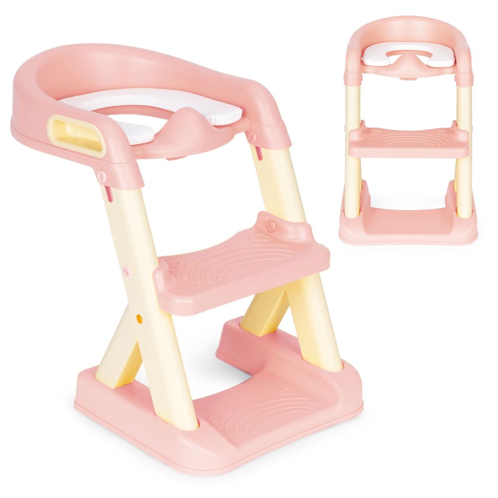 ecotoys stepenice za wc - roza slika 1