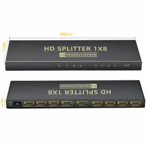 Xwave Adapter HDMI 2.0 Spliter 8K,1-in 8-out,Activ