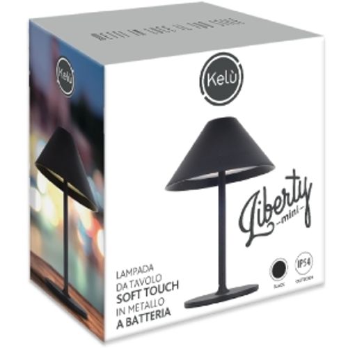 Liberty lampa, mini aluminijska stolna svjetiljka s crnom baterijom od 3W slika 2