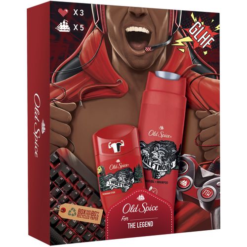 Old Spice Poklon paket, dezodorans u stiku 50ml + gel za tuširanje Wolfthorn 250ml slika 1