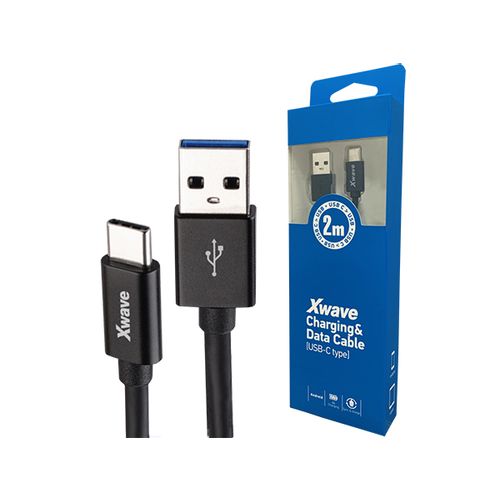 Xwave Kabl USB Tip-C 3.0 muški na Tip-C 3.1 muški 2M,PVC crni slika 1