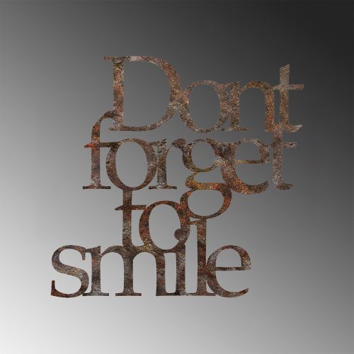 Wallity Metalna zidna dekoracija Rusty Dont Forget For Smile slika 6