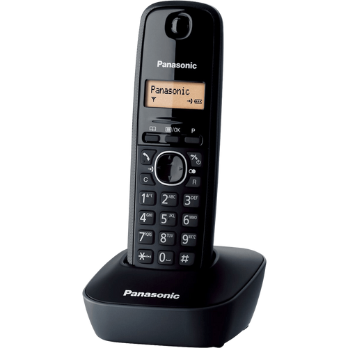 Panasonic telefon bežični, LED display, crna boja, KX-TG1611FXH slika 1